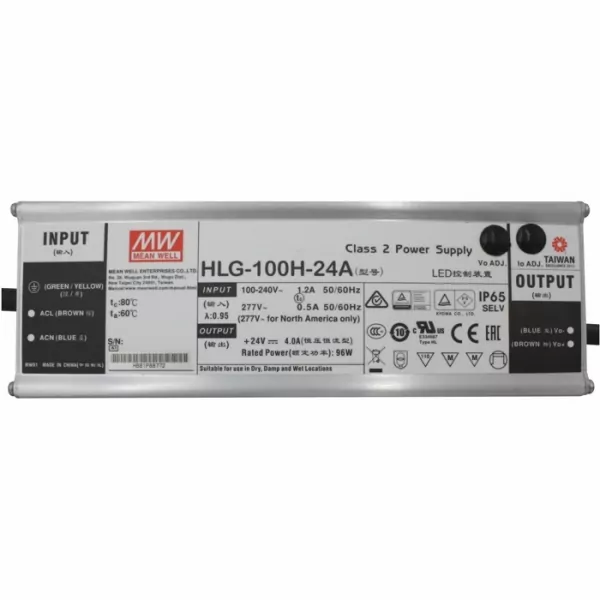 Mean Well Netzteil 24V DC 96W HLG-100H-24A